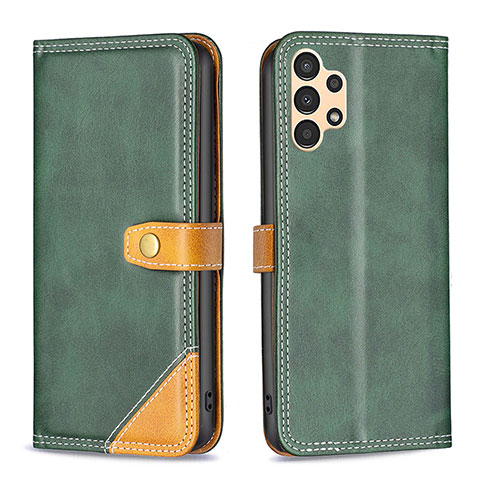 Funda de Cuero Cartera con Soporte Carcasa B14F para Samsung Galaxy A13 4G Verde