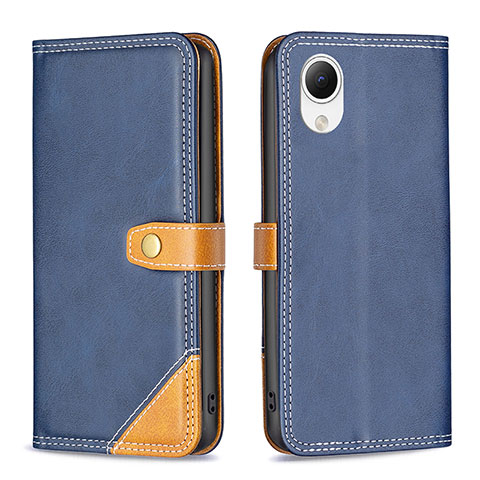 Funda de Cuero Cartera con Soporte Carcasa B14F para Samsung Galaxy A23e 5G Azul