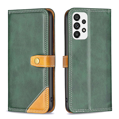 Funda de Cuero Cartera con Soporte Carcasa B14F para Samsung Galaxy A73 5G Verde