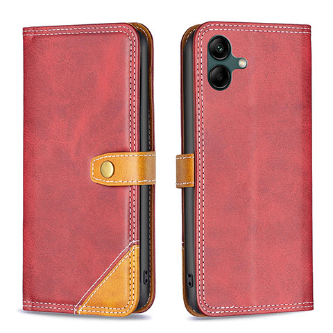 Funda de Cuero Cartera con Soporte Carcasa B14F para Samsung Galaxy M04 Rojo