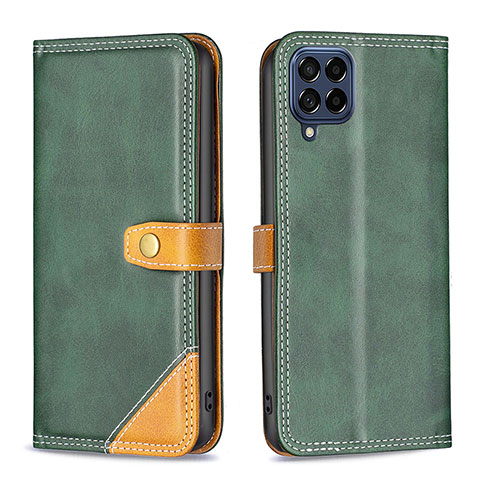 Funda de Cuero Cartera con Soporte Carcasa B14F para Samsung Galaxy M53 5G Verde