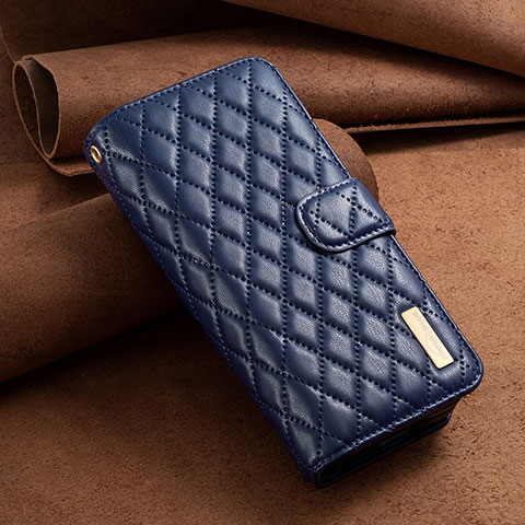 Funda de Cuero Cartera con Soporte Carcasa B14F para Samsung Galaxy Z Fold3 5G Azul