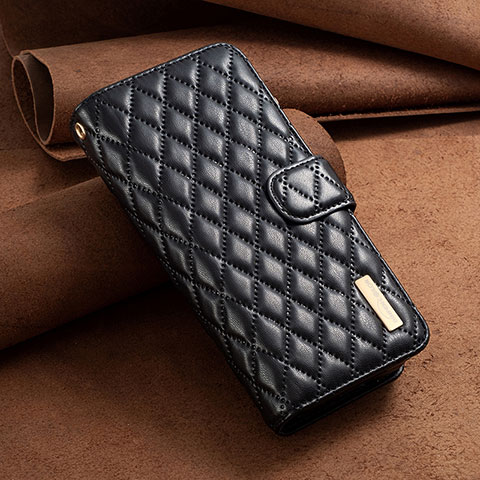 Funda de Cuero Cartera con Soporte Carcasa B14F para Samsung Galaxy Z Fold3 5G Negro