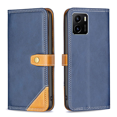 Funda de Cuero Cartera con Soporte Carcasa B14F para Vivo iQOO U5x Azul