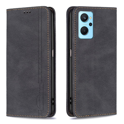 Funda de Cuero Cartera con Soporte Carcasa B15F para Oppo A96 4G Negro