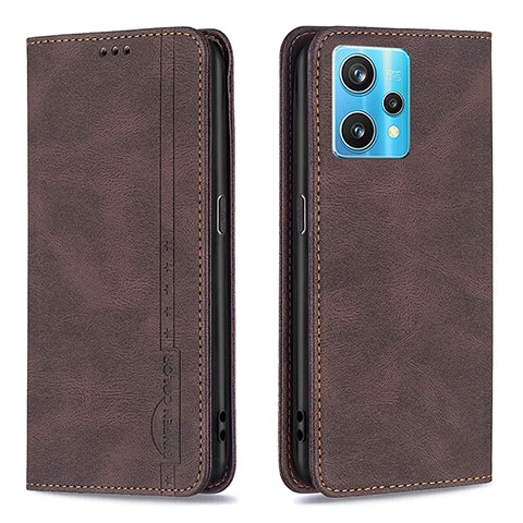 Funda de Cuero Cartera con Soporte Carcasa B15F para Realme 9 4G Marron