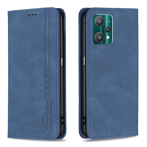 Funda de Cuero Cartera con Soporte Carcasa B15F para Realme 9 5G Azul