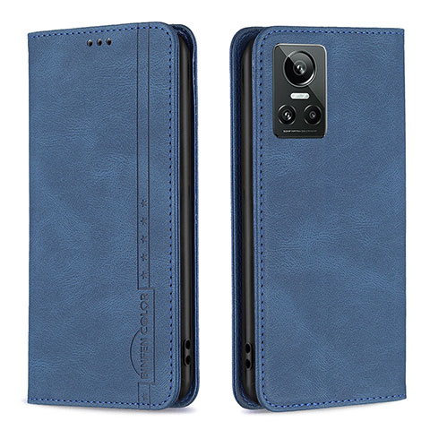 Funda de Cuero Cartera con Soporte Carcasa B15F para Realme GT Neo3 5G Azul