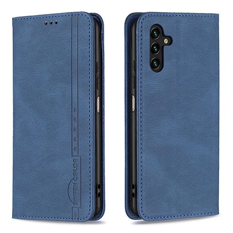 Funda de Cuero Cartera con Soporte Carcasa B15F para Samsung Galaxy A04s Azul