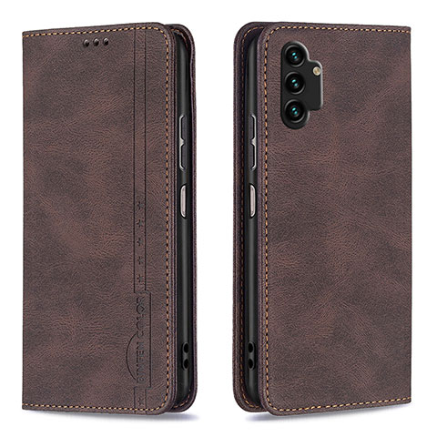 Funda de Cuero Cartera con Soporte Carcasa B15F para Samsung Galaxy A13 4G Marron