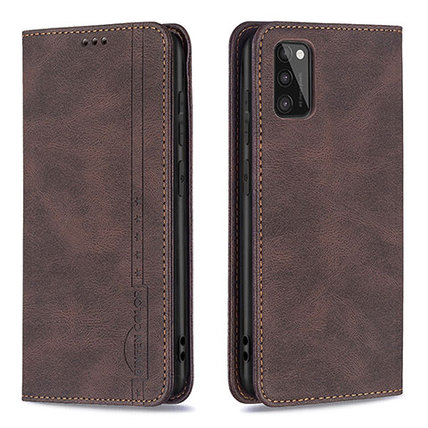 Funda de Cuero Cartera con Soporte Carcasa B15F para Samsung Galaxy A41 Marron