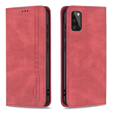 Funda de Cuero Cartera con Soporte Carcasa B15F para Samsung Galaxy A41 Rojo