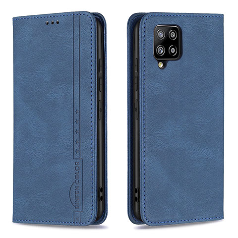 Funda de Cuero Cartera con Soporte Carcasa B15F para Samsung Galaxy A42 5G Azul