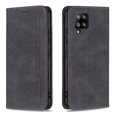 Funda de Cuero Cartera con Soporte Carcasa B15F para Samsung Galaxy A42 5G Negro