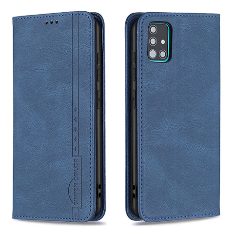 Funda de Cuero Cartera con Soporte Carcasa B15F para Samsung Galaxy A51 5G Azul