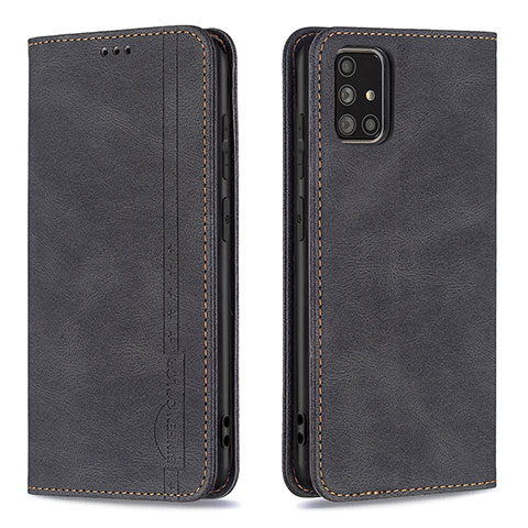 Funda de Cuero Cartera con Soporte Carcasa B15F para Samsung Galaxy A71 4G A715 Negro