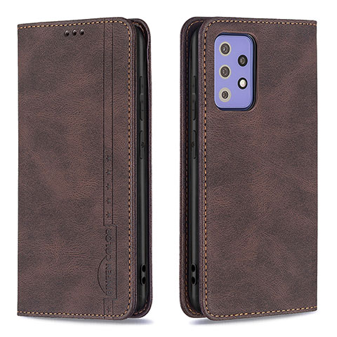 Funda de Cuero Cartera con Soporte Carcasa B15F para Samsung Galaxy A72 5G Marron