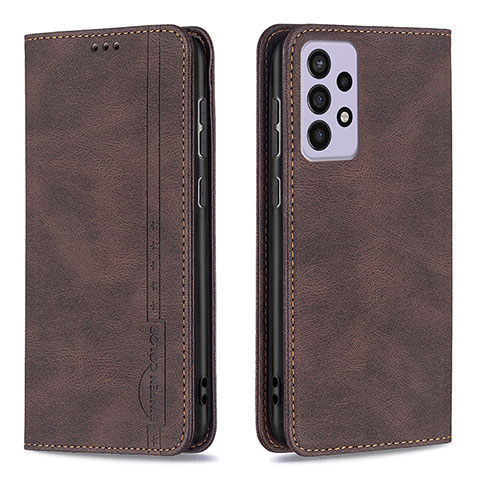 Funda de Cuero Cartera con Soporte Carcasa B15F para Samsung Galaxy A73 5G Marron