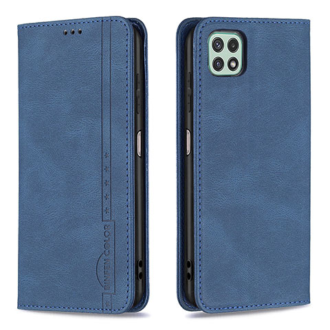 Funda de Cuero Cartera con Soporte Carcasa B15F para Samsung Galaxy F42 5G Azul