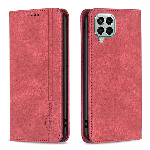 Funda de Cuero Cartera con Soporte Carcasa B15F para Samsung Galaxy M33 5G Rojo