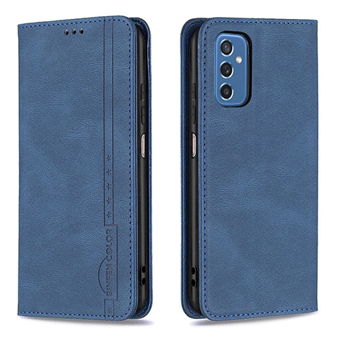 Funda de Cuero Cartera con Soporte Carcasa B15F para Samsung Galaxy M52 5G Azul