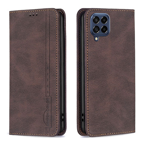 Funda de Cuero Cartera con Soporte Carcasa B15F para Samsung Galaxy M53 5G Marron