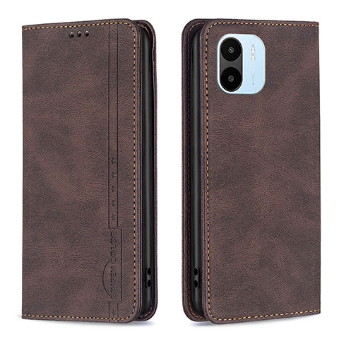 Funda de Cuero Cartera con Soporte Carcasa B15F para Xiaomi Poco C51 Marron