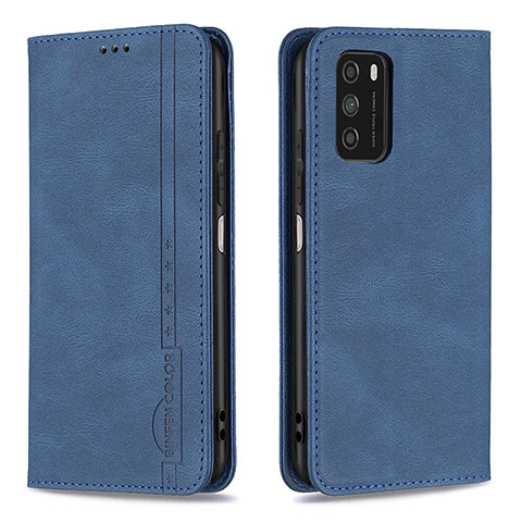 Funda de Cuero Cartera con Soporte Carcasa B15F para Xiaomi Poco M3 Azul