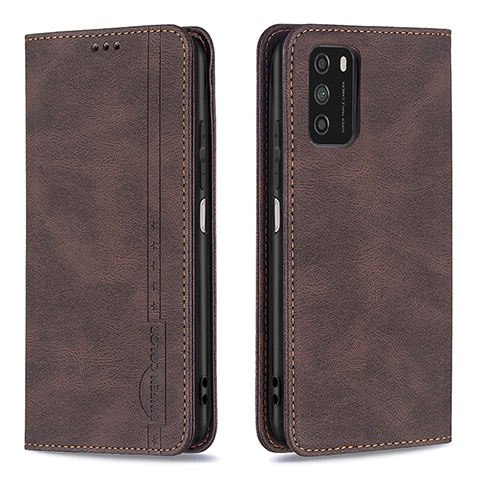 Funda de Cuero Cartera con Soporte Carcasa B15F para Xiaomi Poco M3 Marron