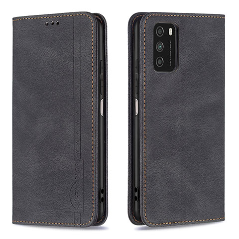 Funda de Cuero Cartera con Soporte Carcasa B15F para Xiaomi Poco M3 Negro