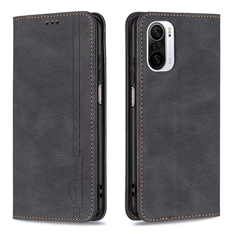 Funda de Cuero Cartera con Soporte Carcasa B15F para Xiaomi Redmi K40 Pro+ Plus 5G Negro