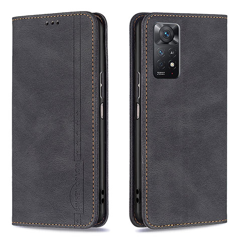 Funda de Cuero Cartera con Soporte Carcasa B15F para Xiaomi Redmi Note 11 Pro 5G Negro