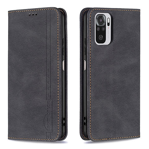 Funda de Cuero Cartera con Soporte Carcasa B15F para Xiaomi Redmi Note 11 SE India 4G Negro