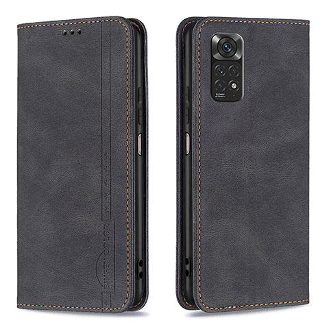 Funda de Cuero Cartera con Soporte Carcasa B15F para Xiaomi Redmi Note 11S 4G Negro