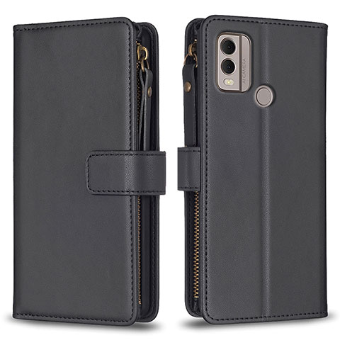 Funda de Cuero Cartera con Soporte Carcasa B16F para Nokia C22 Negro