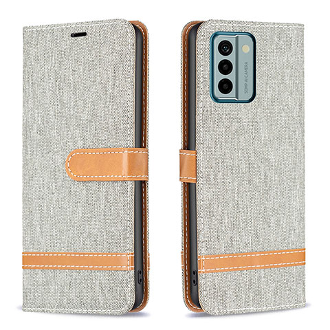 Funda de Cuero Cartera con Soporte Carcasa B16F para Nokia G22 Gris