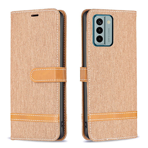 Funda de Cuero Cartera con Soporte Carcasa B16F para Nokia G22 Oro