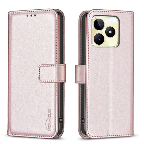 Funda de Cuero Cartera con Soporte Carcasa B16F para Realme C53 Rosa