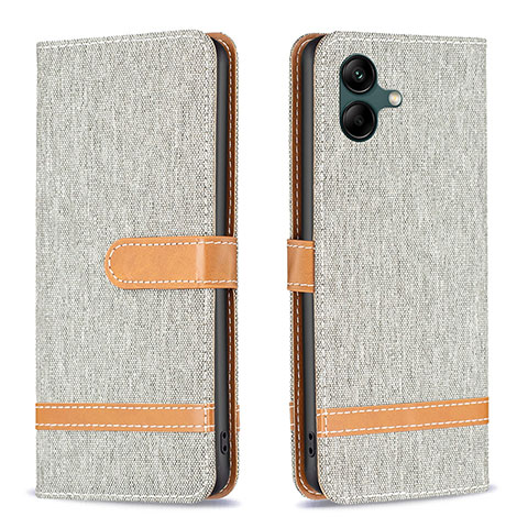 Funda de Cuero Cartera con Soporte Carcasa B16F para Samsung Galaxy A04 4G Gris