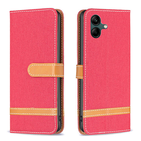 Funda de Cuero Cartera con Soporte Carcasa B16F para Samsung Galaxy A04 4G Rojo