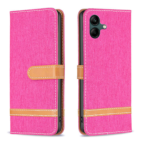 Funda de Cuero Cartera con Soporte Carcasa B16F para Samsung Galaxy A04 4G Rosa Roja