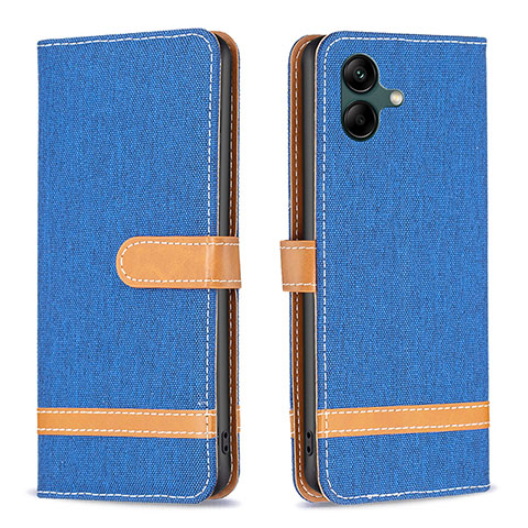 Funda de Cuero Cartera con Soporte Carcasa B16F para Samsung Galaxy A04E Azul