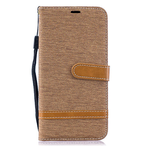 Funda de Cuero Cartera con Soporte Carcasa B16F para Samsung Galaxy A10 Oro