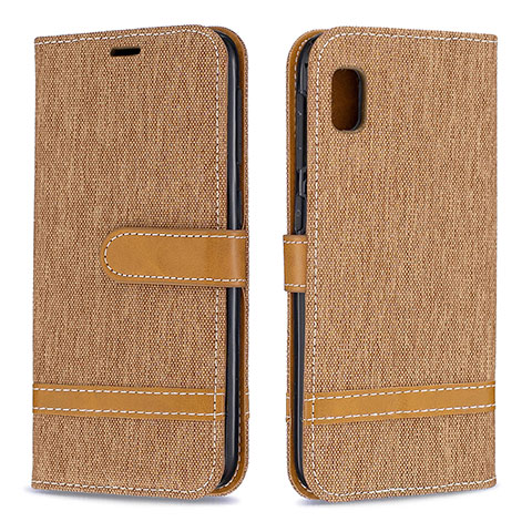 Funda de Cuero Cartera con Soporte Carcasa B16F para Samsung Galaxy A10e Oro