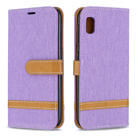 Funda de Cuero Cartera con Soporte Carcasa B16F para Samsung Galaxy A10e Purpura Claro