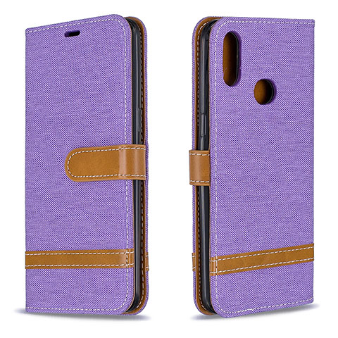 Funda de Cuero Cartera con Soporte Carcasa B16F para Samsung Galaxy A10s Purpura Claro