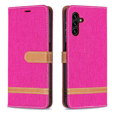 Funda de Cuero Cartera con Soporte Carcasa B16F para Samsung Galaxy A13 5G Rosa Roja