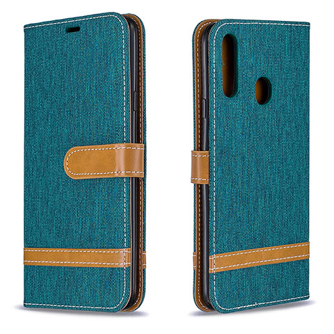 Funda de Cuero Cartera con Soporte Carcasa B16F para Samsung Galaxy A20s Verde