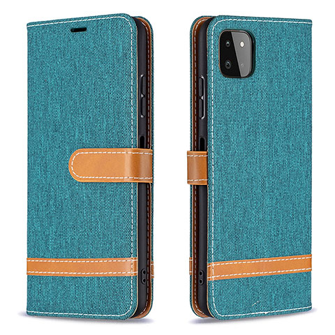 Funda de Cuero Cartera con Soporte Carcasa B16F para Samsung Galaxy A22s 5G Verde