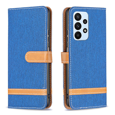 Funda de Cuero Cartera con Soporte Carcasa B16F para Samsung Galaxy A23 5G Azul